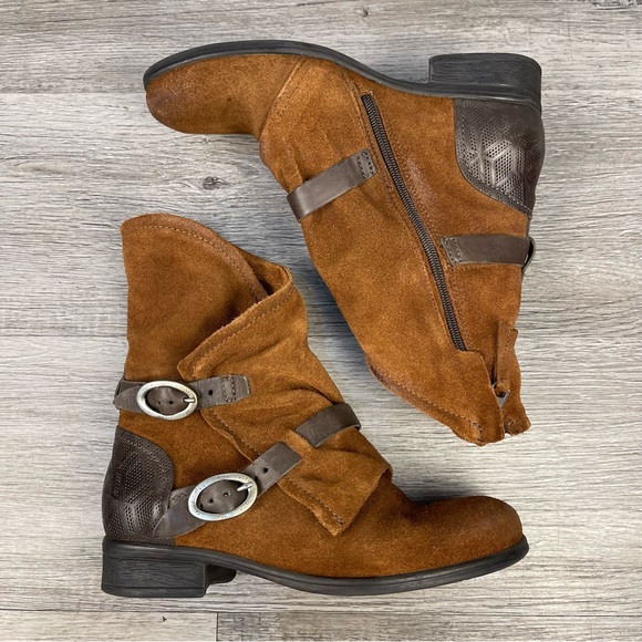 Miz Mooz Sidney Suede Boots Brown Size 6.5 GUC - Picture 2 of 8